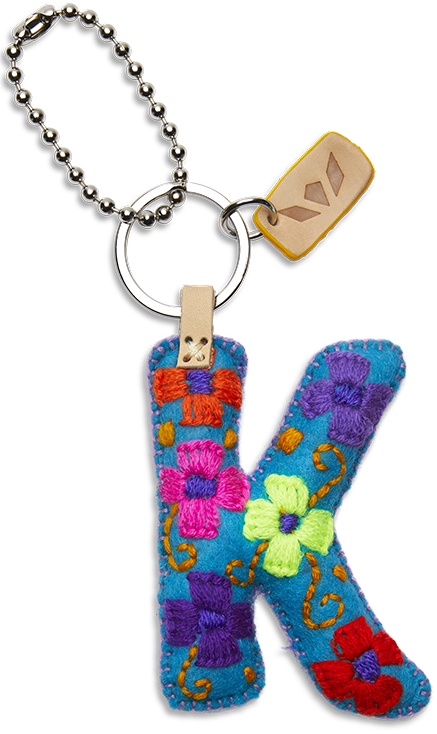 TURQUOISE FELT ALPHABET CHARMS
