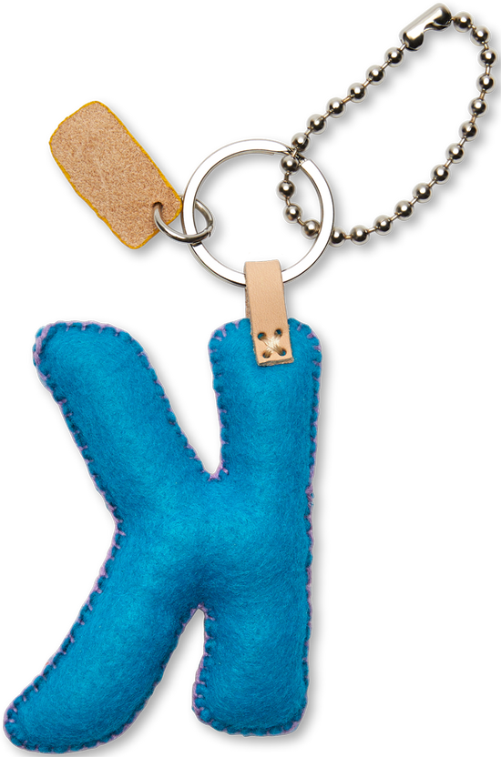 TURQUOISE FELT ALPHABET CHARMS
