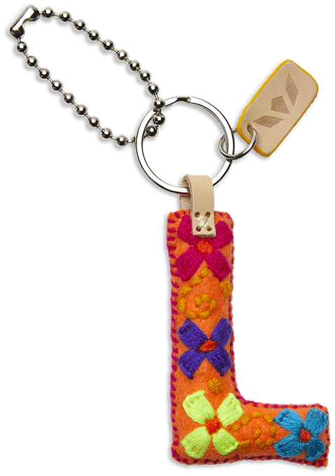 ORANGE FELT ALPHABET CHARMS