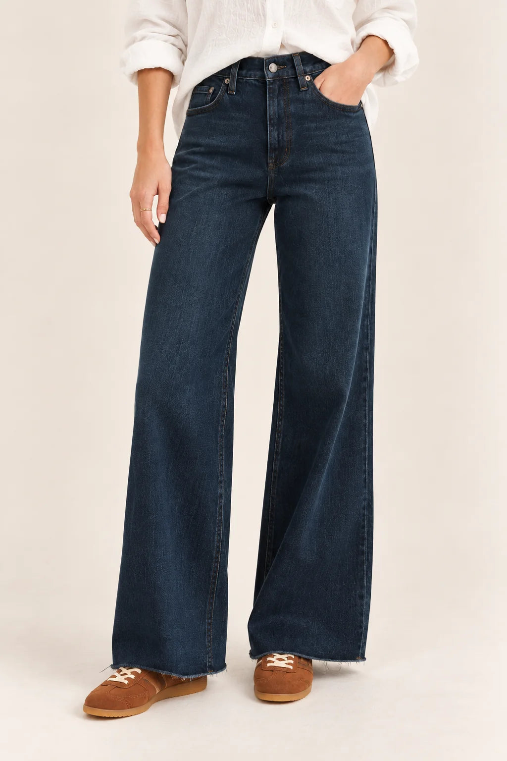 Far Out High Rise Wide Leg/Midnight by Daze