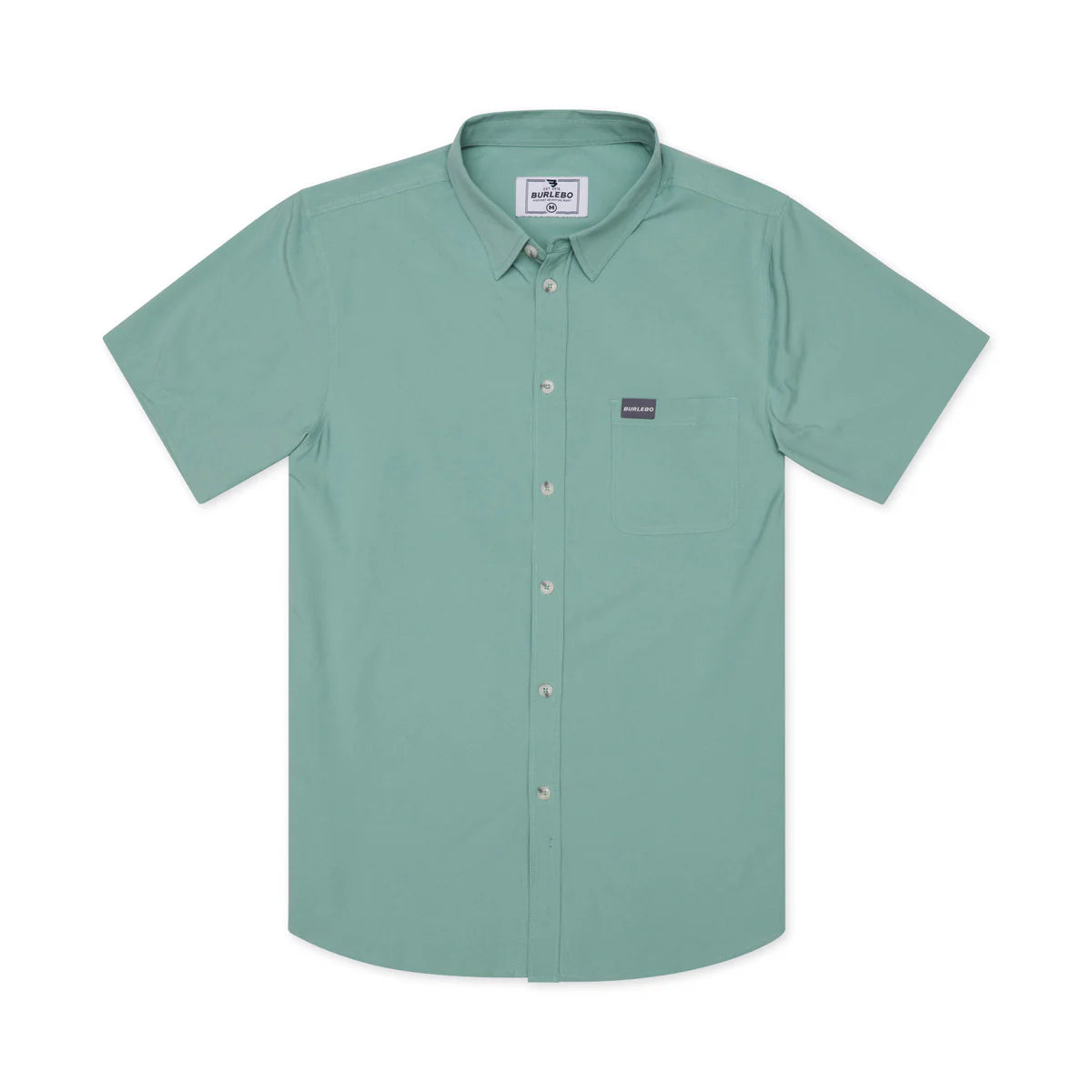 Performance Button Up-Ocean Swell,  by Burlebo