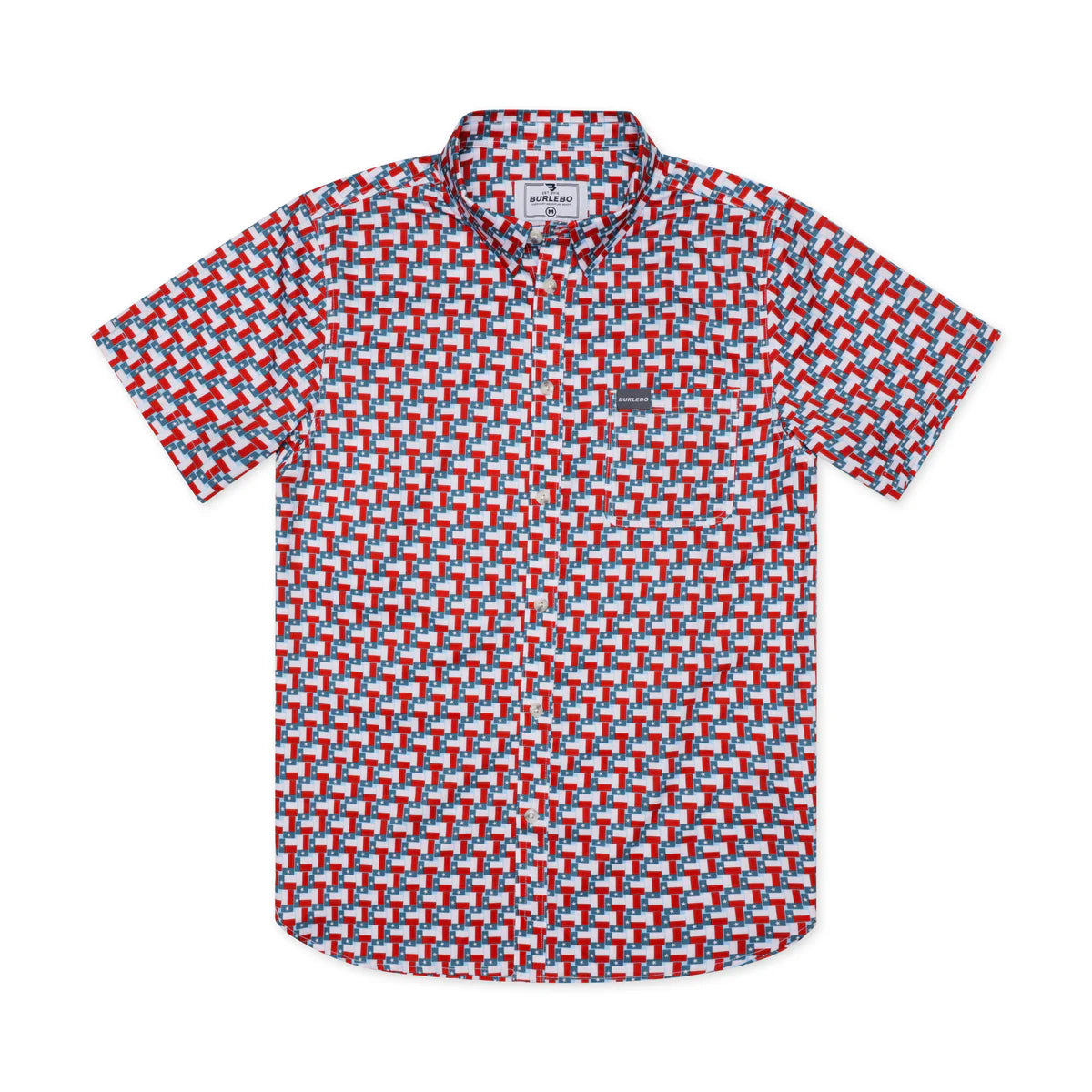 Performance Button Up-Texas Flags by Burlebo