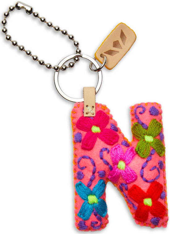 PINK FELT ALPHABET CHARMS