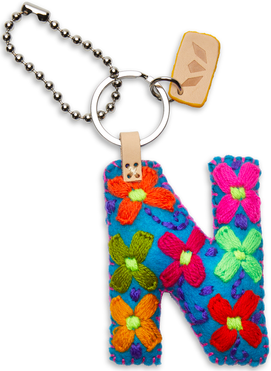TURQUOISE FELT ALPHABET CHARMS