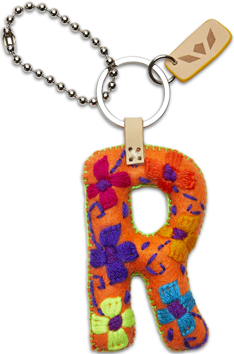 ORANGE FELT ALPHABET CHARMS
