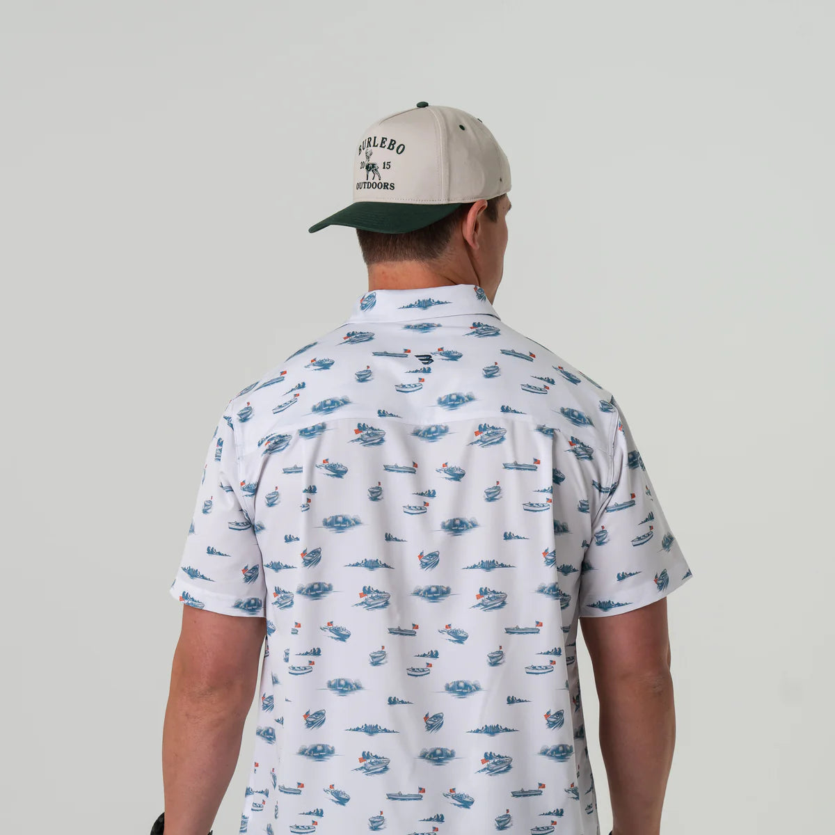 Performance Button Up- Lake Weekend by Burlebo