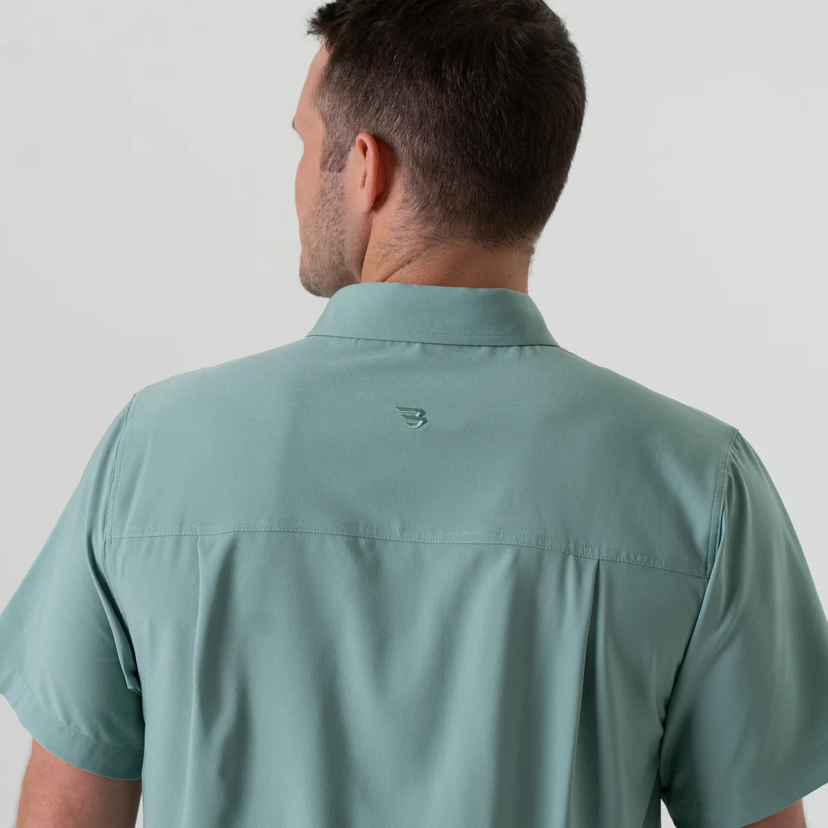 Performance Button Up-Ocean Swell,  by Burlebo