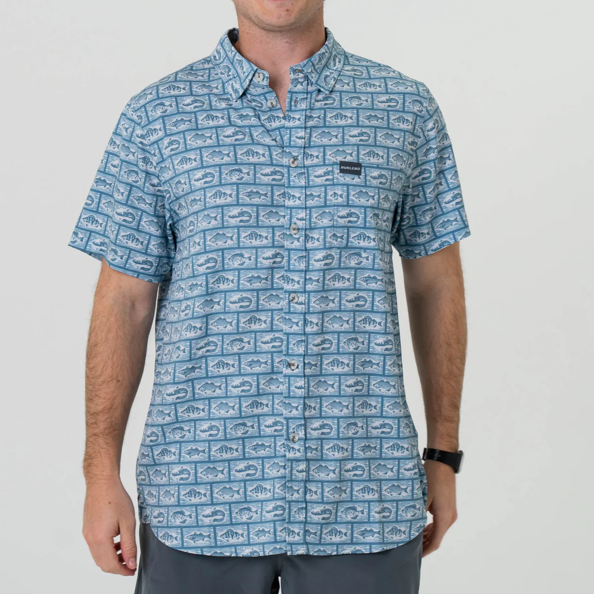 Performance Button Up- Angler's Choice by Burlebo
