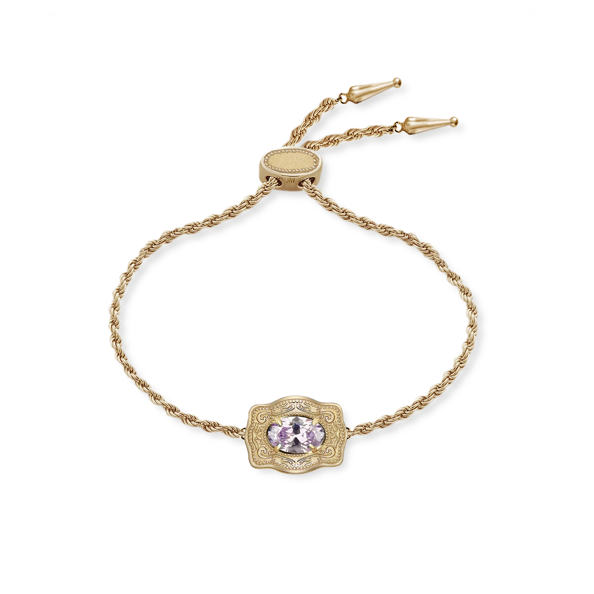 SpurWest Ultra Mini Belt Buckle Bracelet - Gold - June