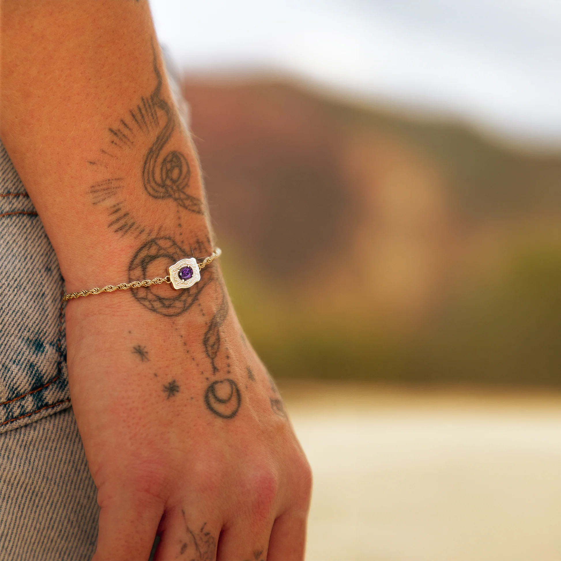 SpurWest Ultra Mini Belt Buckle Bracelet - Gold -July