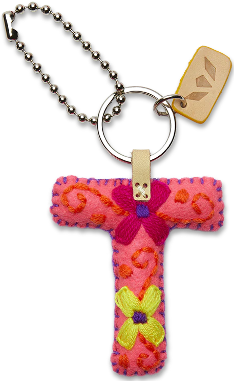 PINK FELT ALPHABET CHARMS