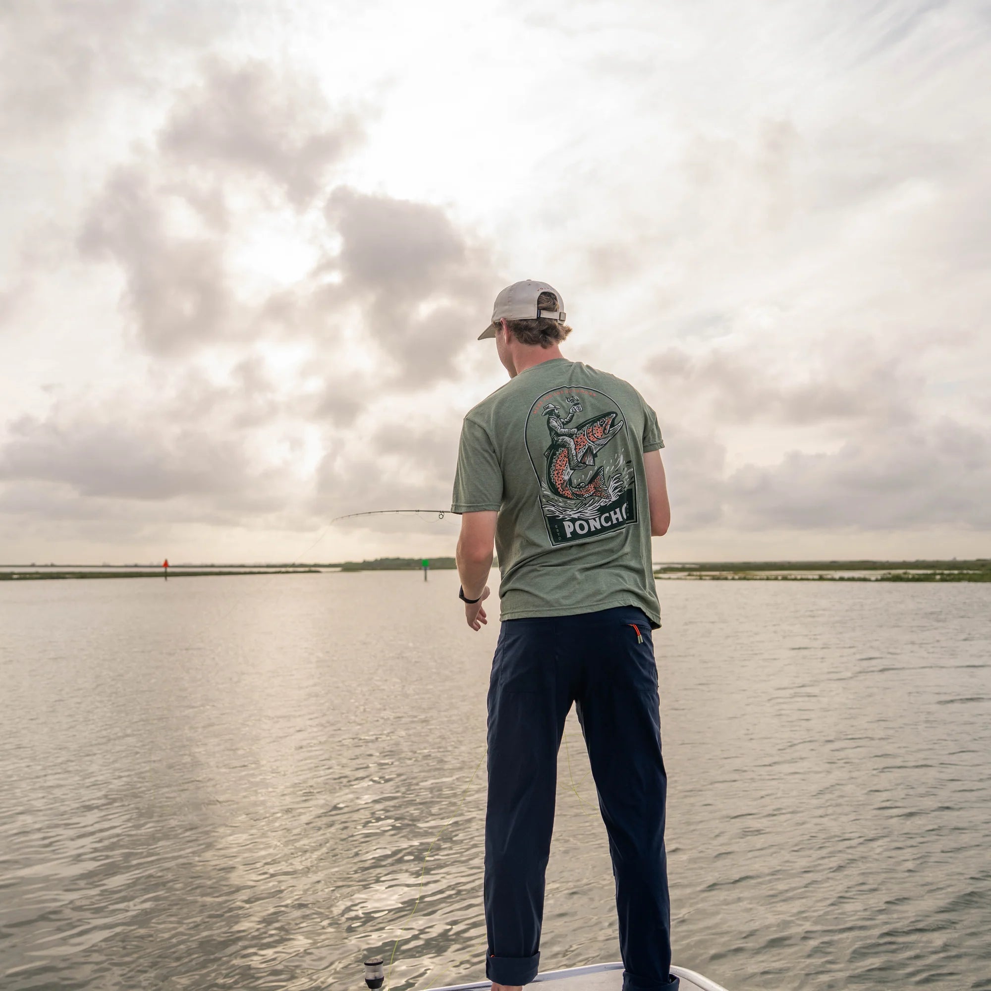 The Trout Rider T-shirt By Poncho