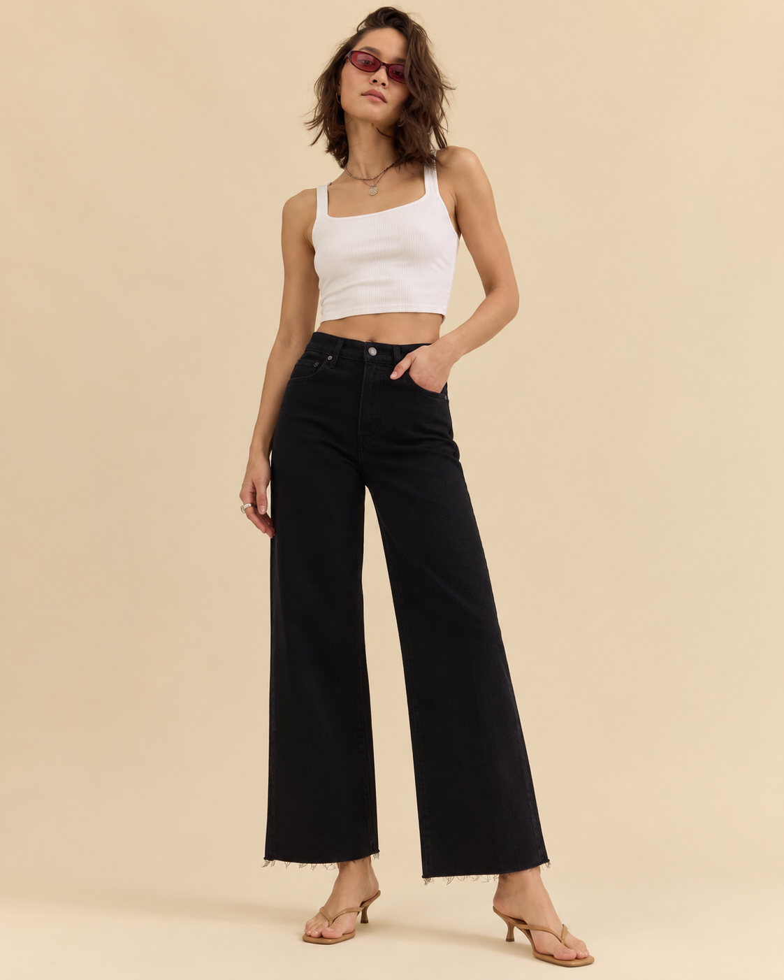 Pleaser High Rise Wide Ankle/ Party After Party by Daze