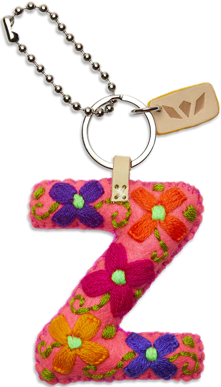PINK FELT ALPHABET CHARMS