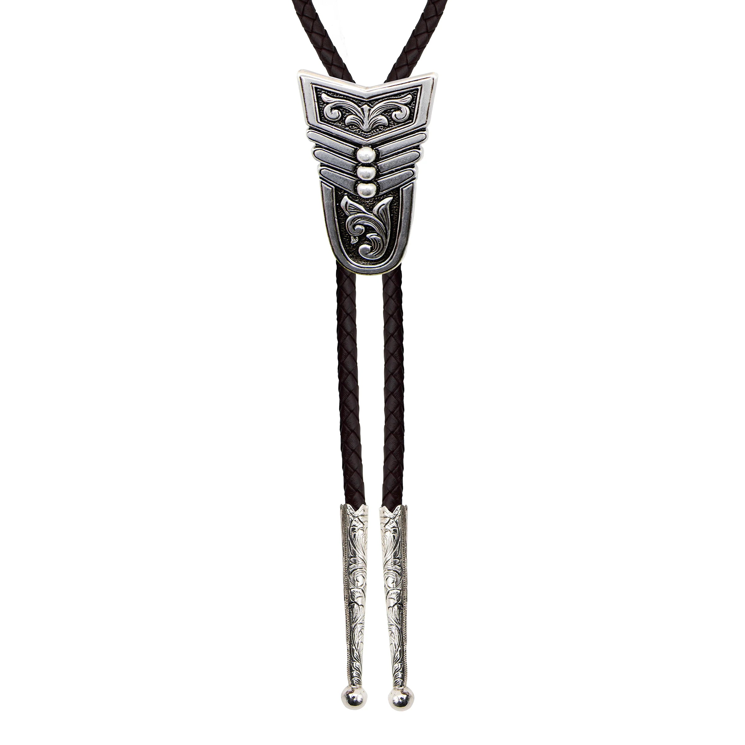 Iconic Scroll with Three Beads Bolo