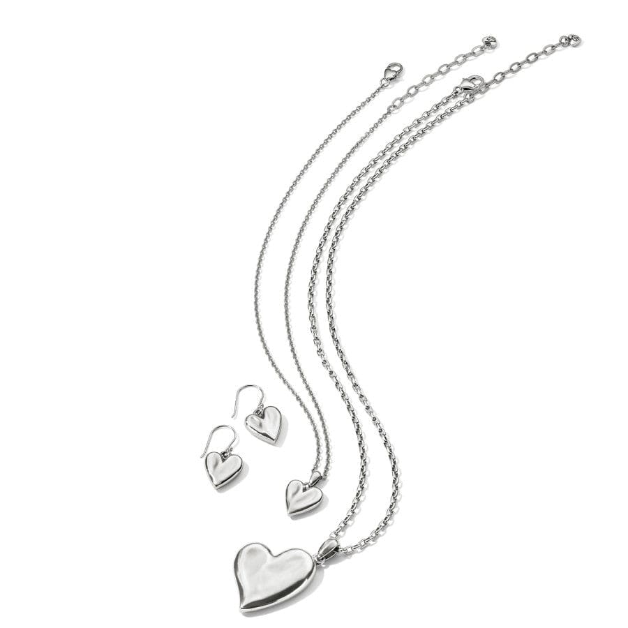 Cascade Heart Reversible French Wire Earrings