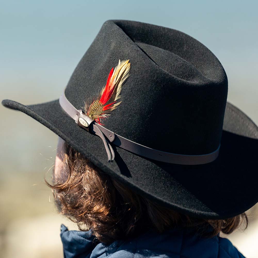 Scala Dakota Black Felt Hat
