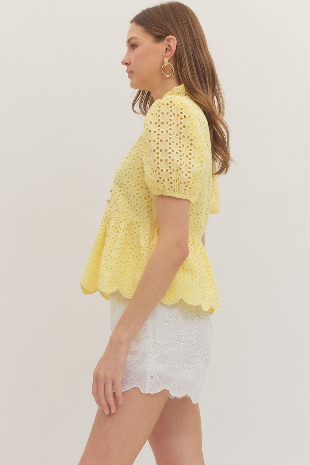 Sunshine Sweetheart Eyelet Top