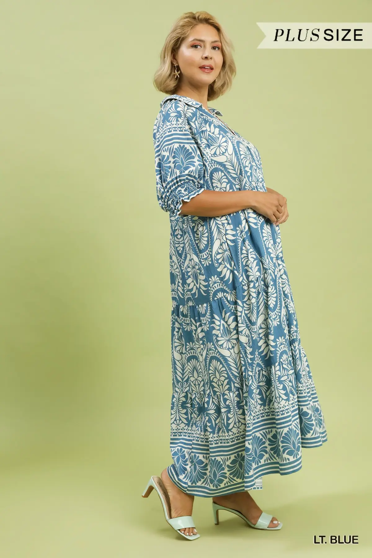 Light Blue Coastal Breeze Midi Dress