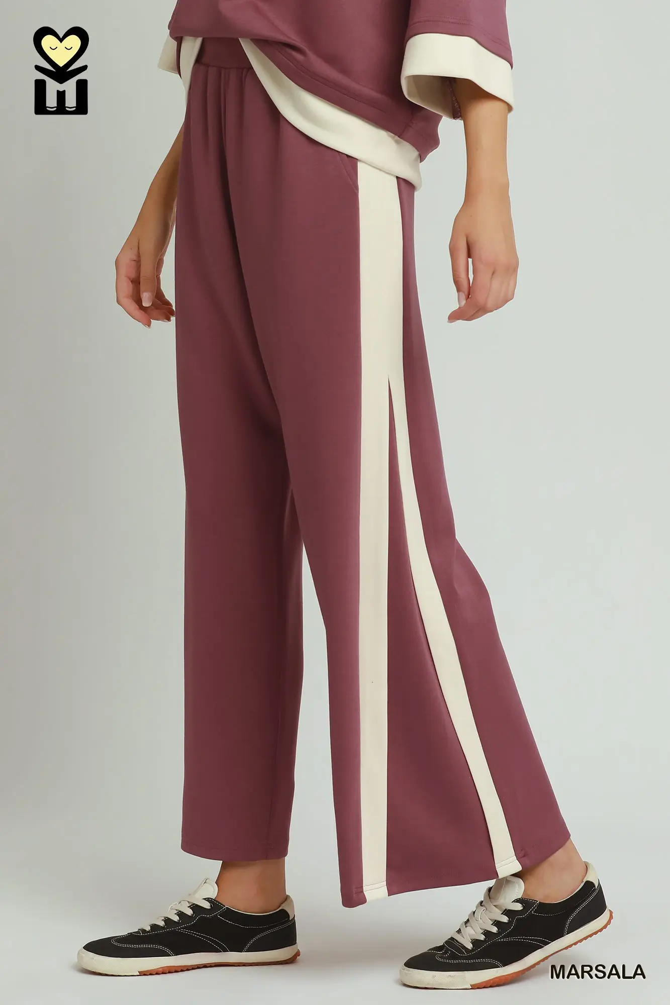Marsala Color Block LuxeKnit Lounge Set