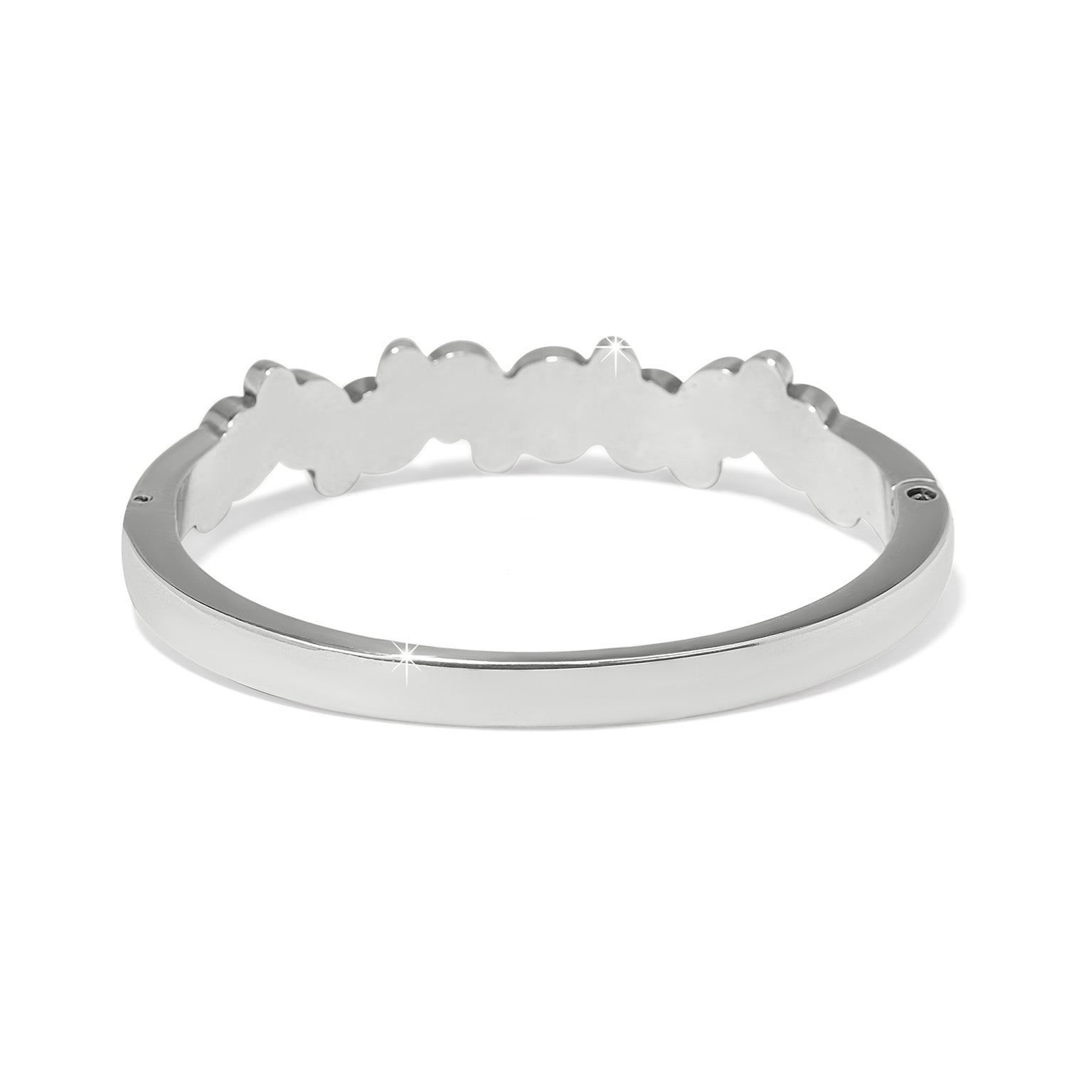 Constella Hinged Bangle /silver clear