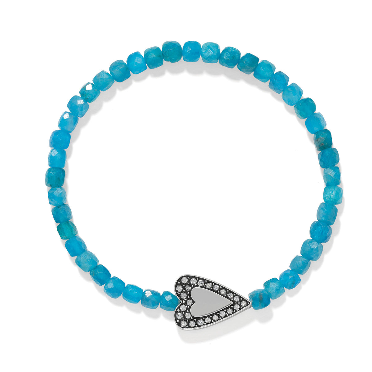Love Messages Be Bold Teal Stretch Bracelet