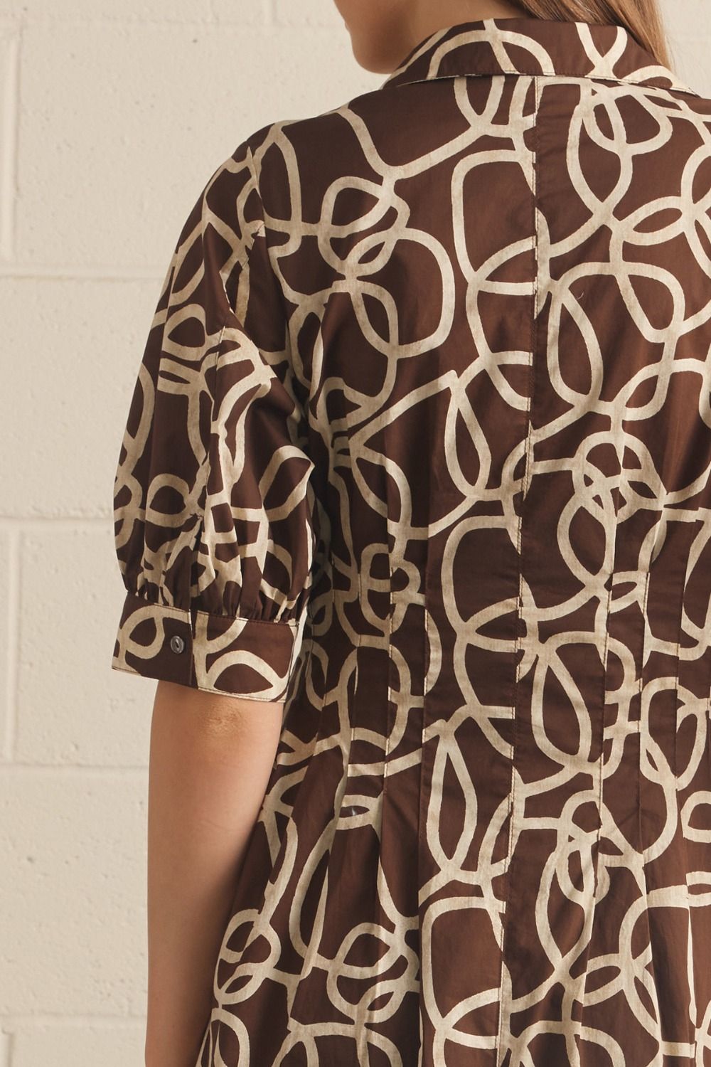 Espresso Swirl Midi Dress 🤎✨