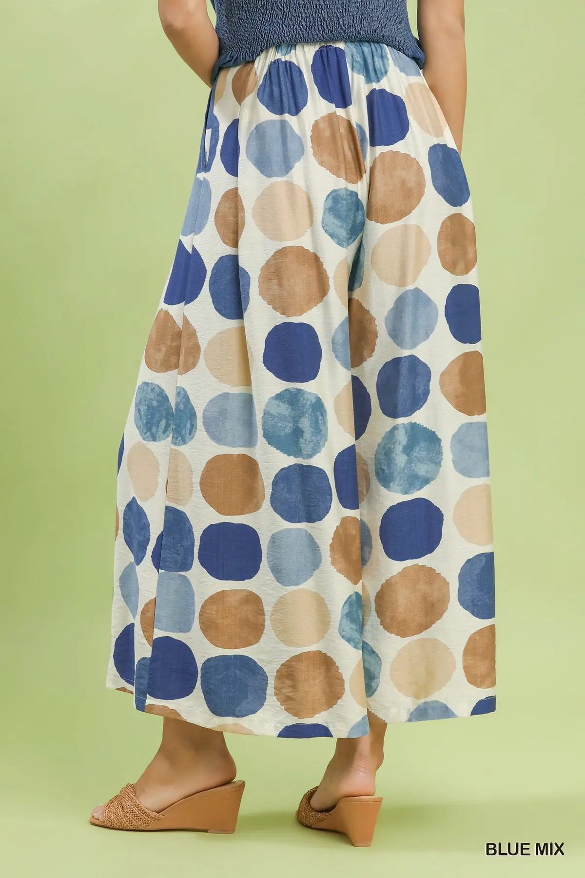 Painted Dot Wide Leg Pants 💙