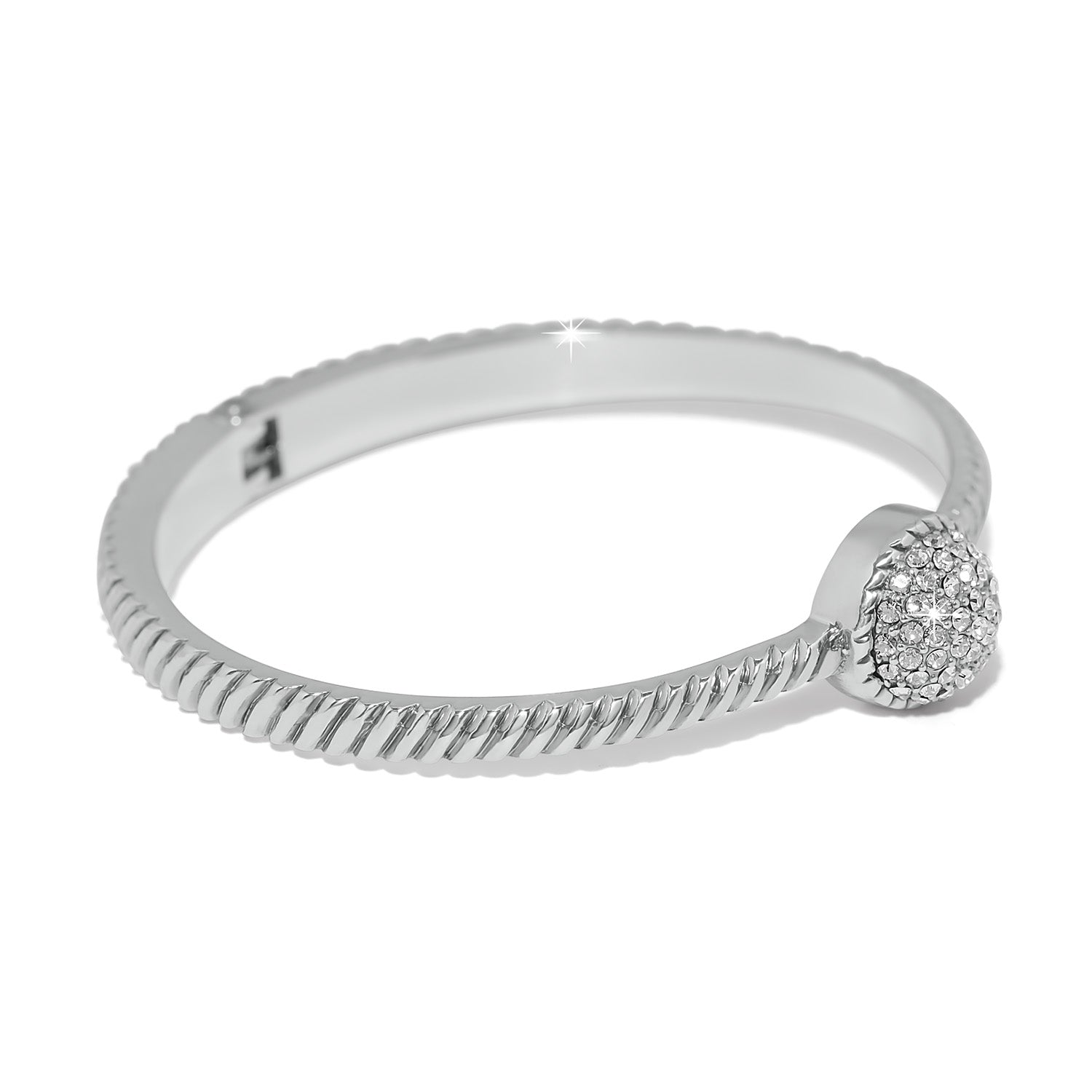 Illumina Celeste Dome Hinged Bangle/Silver