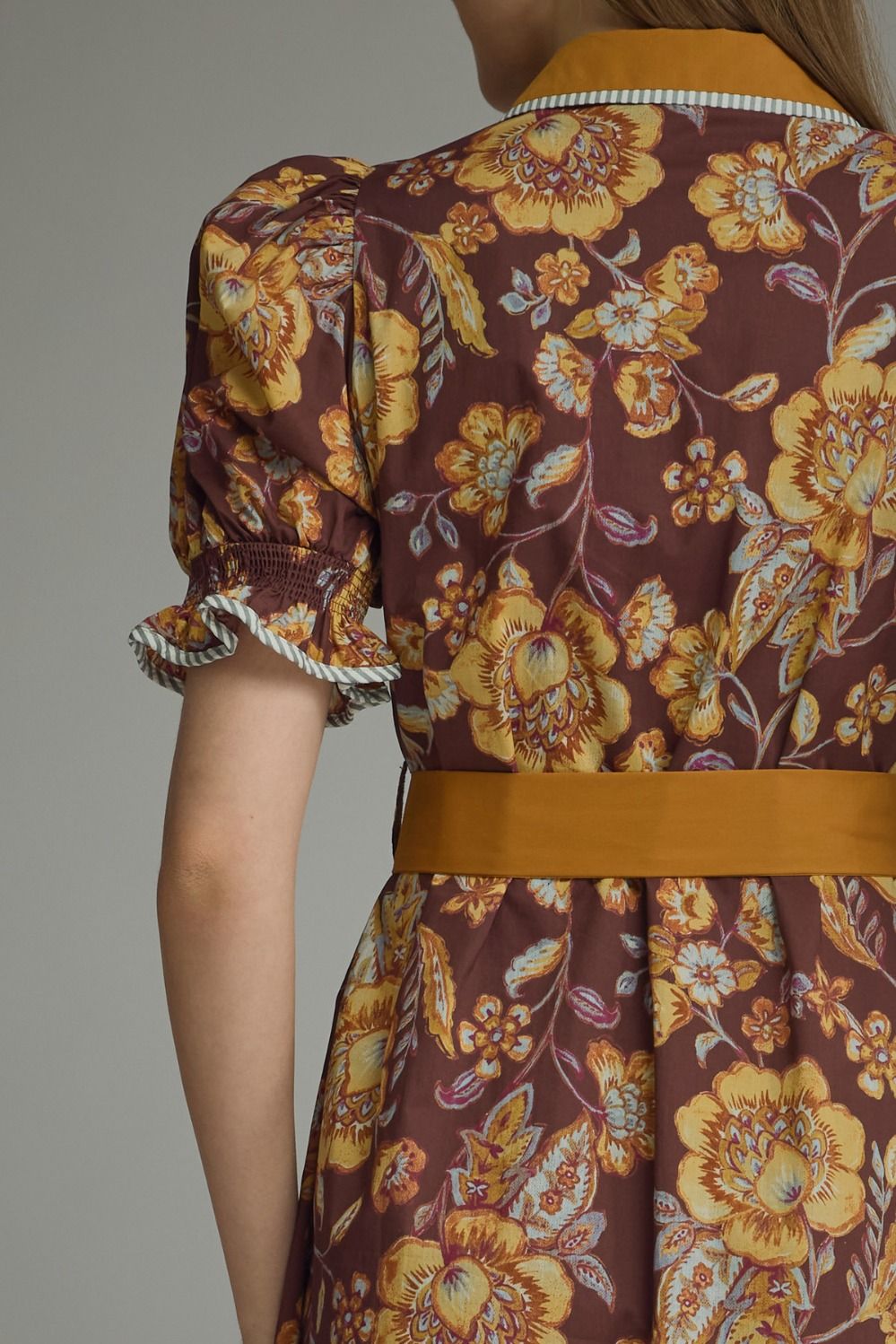 Autumn Bloom Belted Midi Dress 🍂🌼