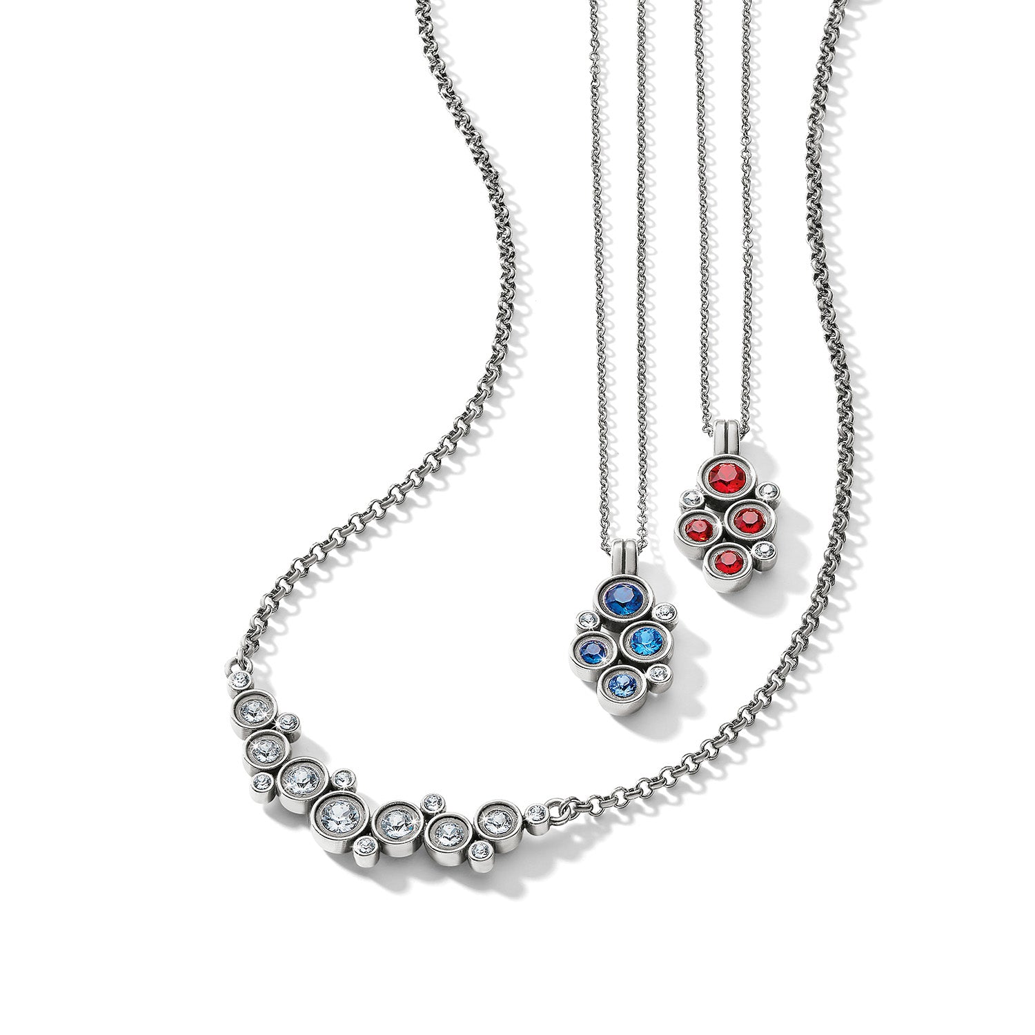 Constella Cluster Necklace /Red