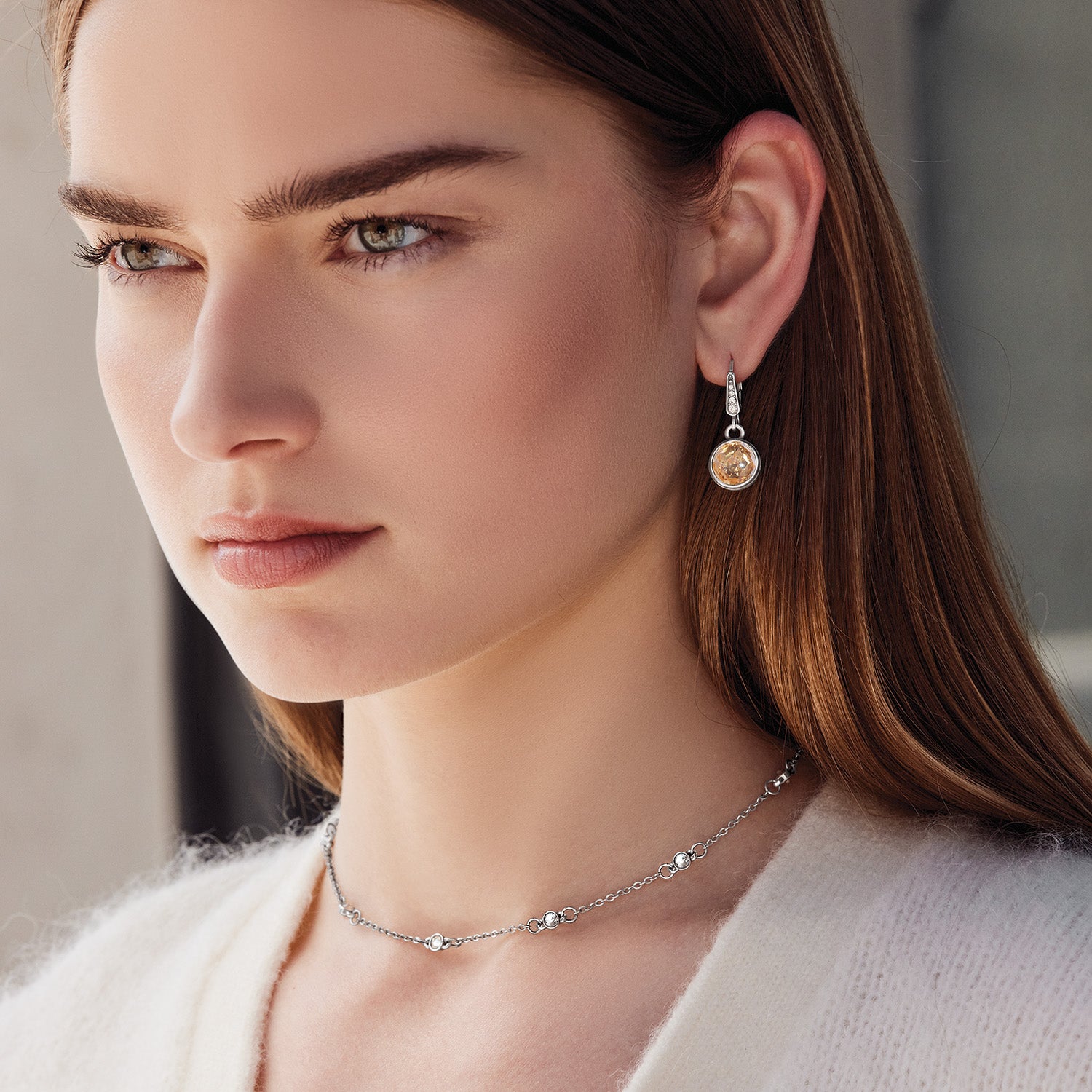 Meridian Aurora Leverback Earrings/golden