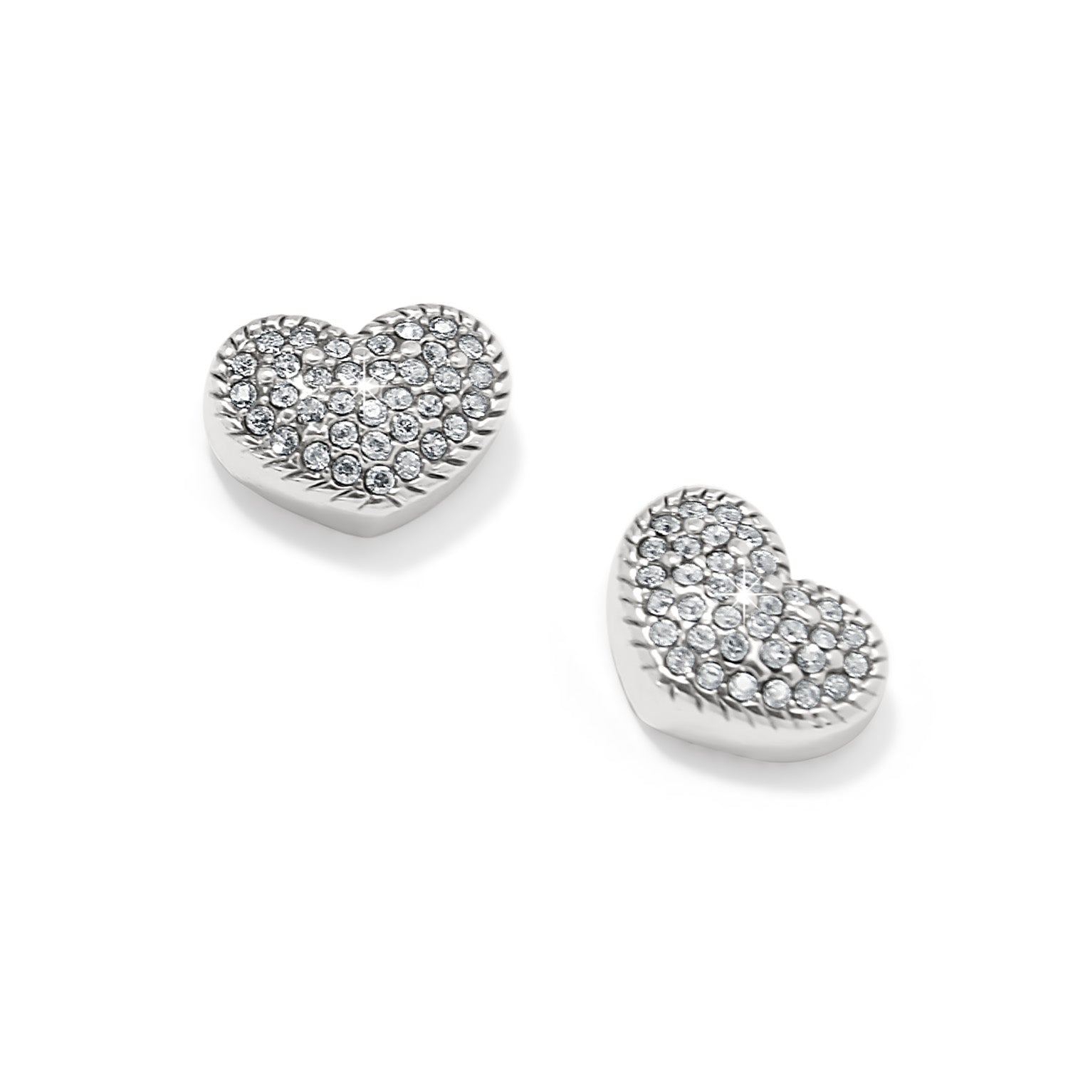 Illumina Celeste Heart Post Earrings/silver