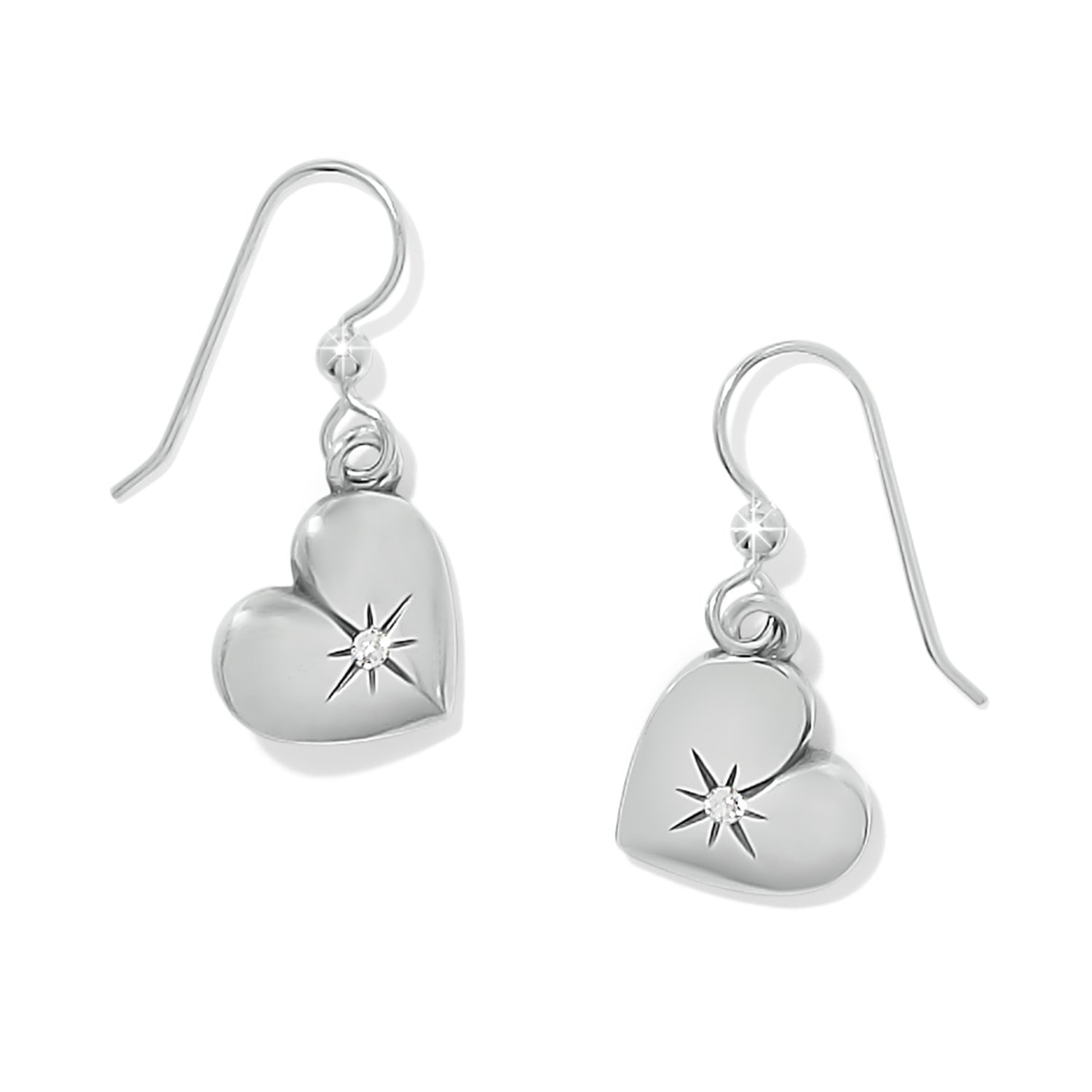 One Heart French Wire Earrings
