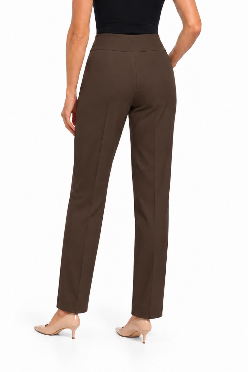 Chocolate Brown PULL-ON Ankle Pant by Multiples