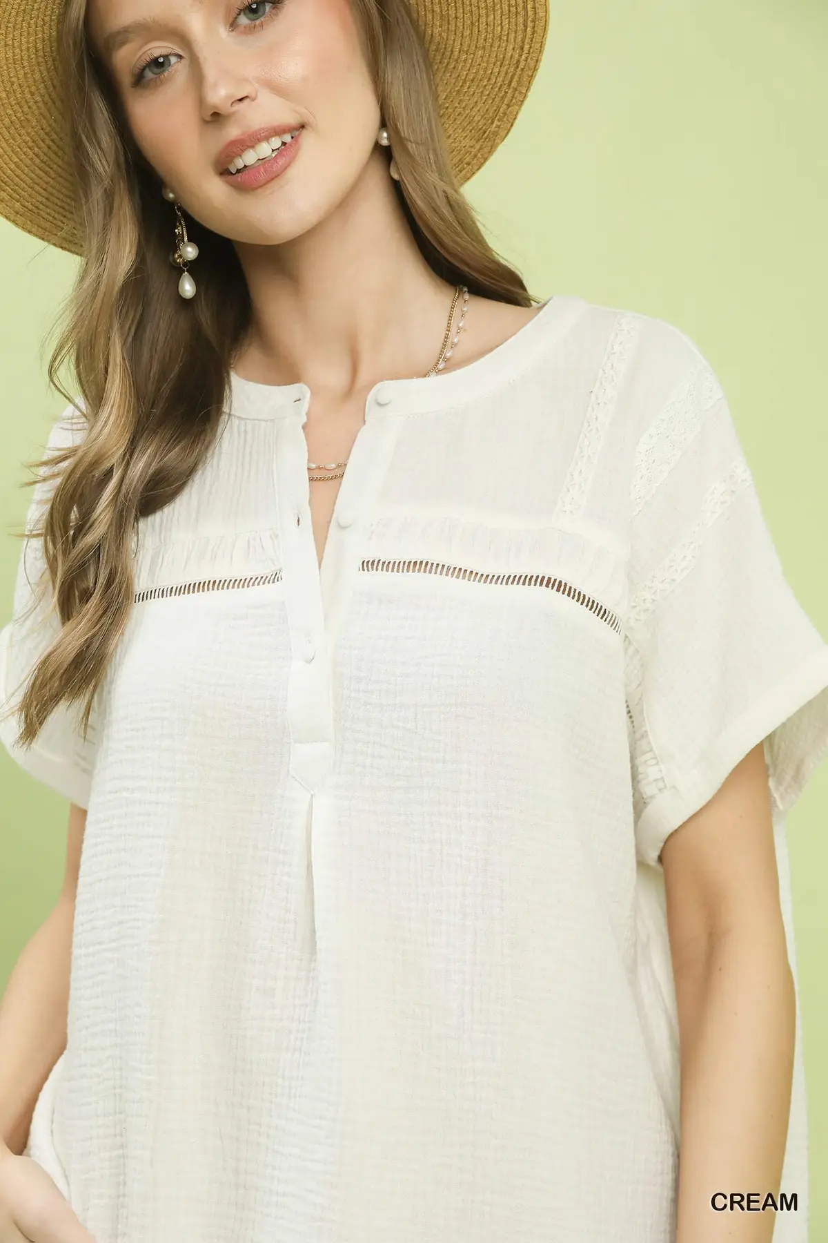 Cream Coast Gauze Boho Blouse