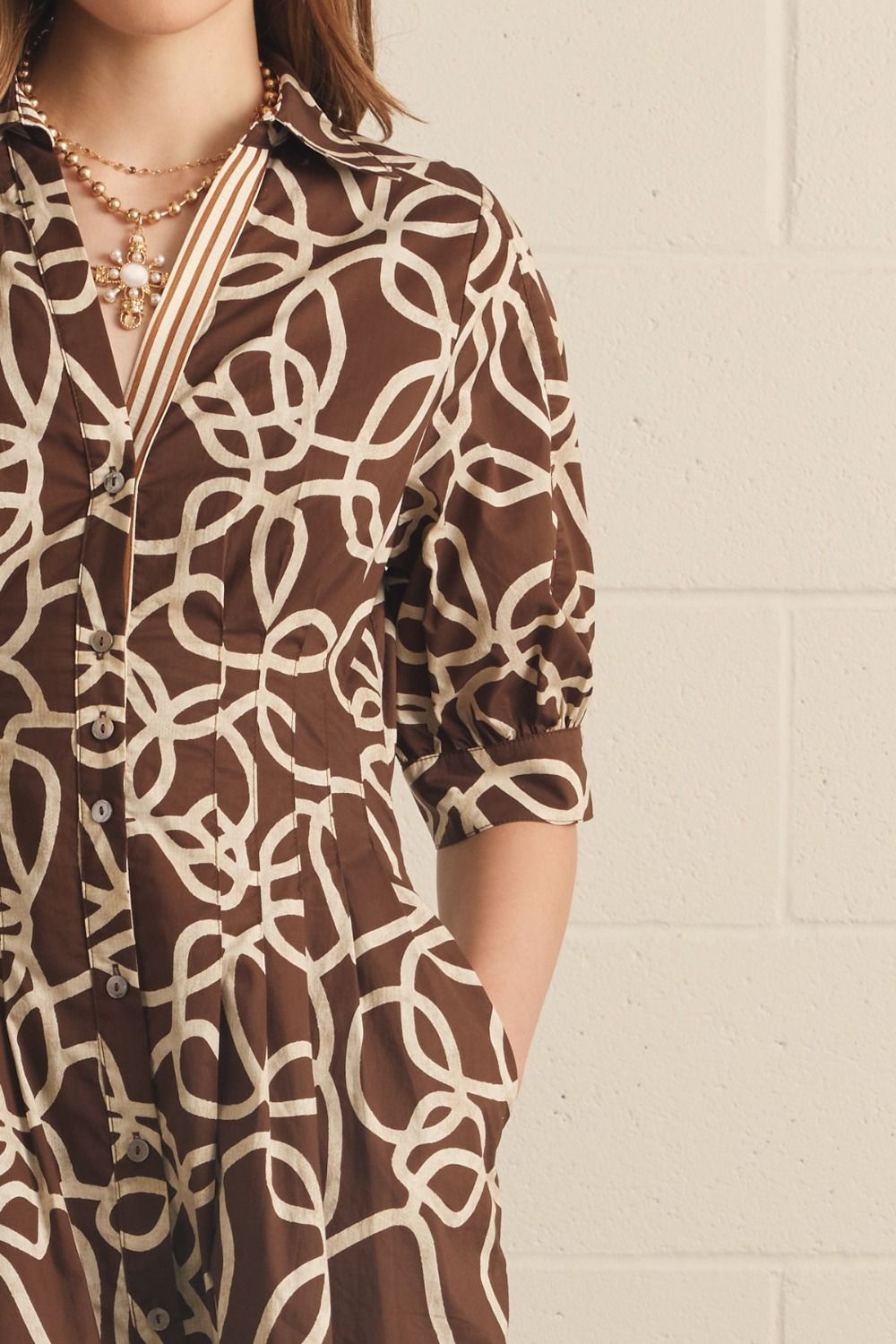 Espresso Swirl Midi Dress 🤎✨