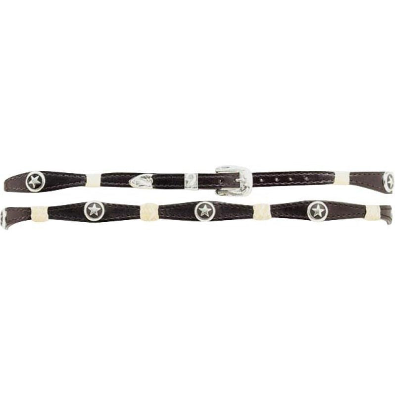 Western Star Leather Brown Hat Band