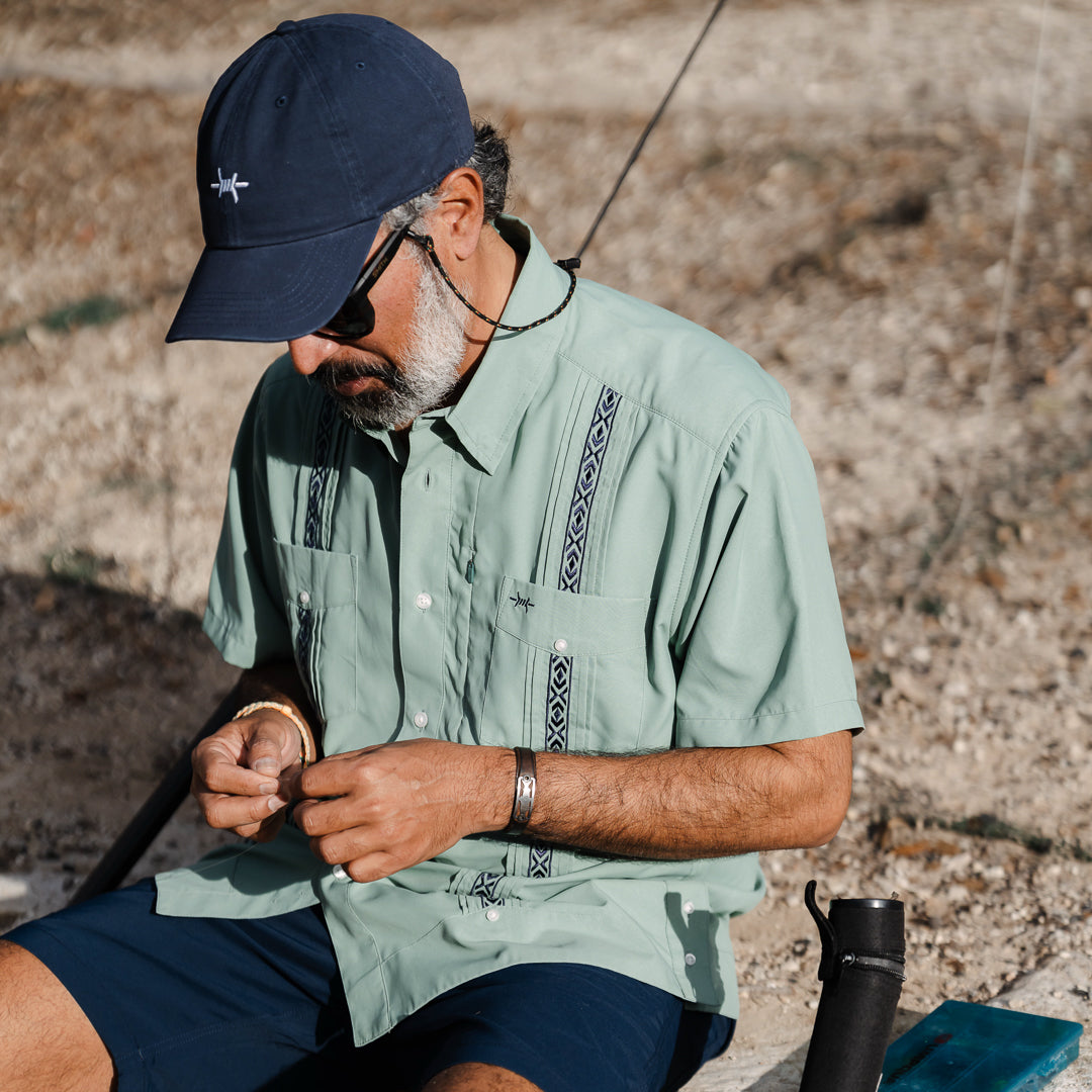 Guayabera Libre-Marea Green