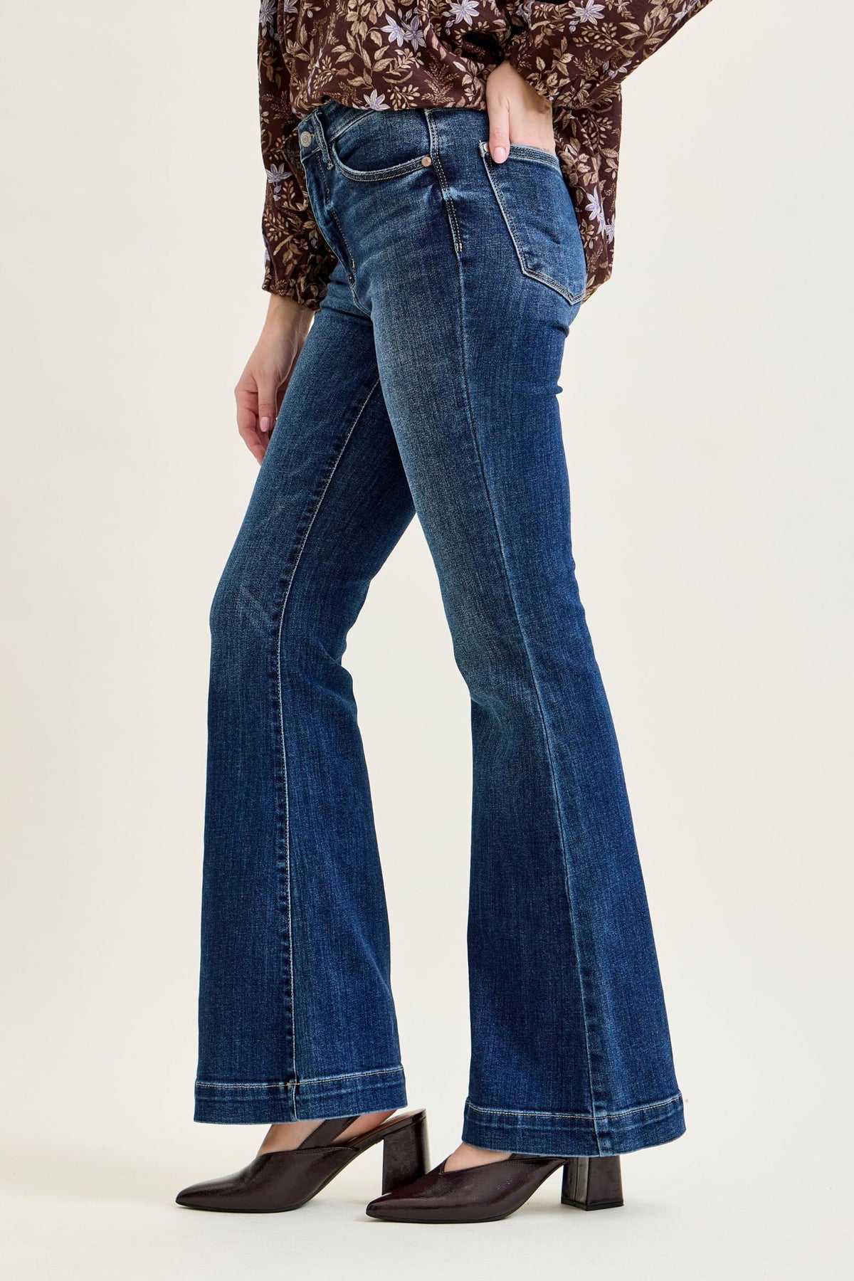 Judy Blue High Waist PETITE Trouser Flare Jeans