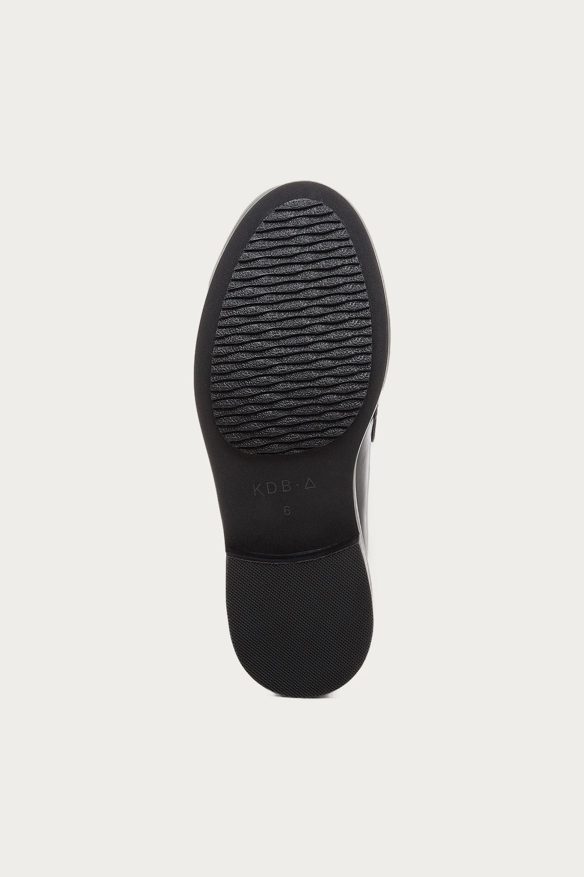 Lens Black Crinkle Leather Loafers by Kelsi Dagger